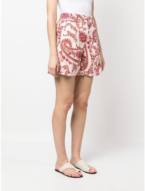 Woolrich paisley-print high-waist shorts