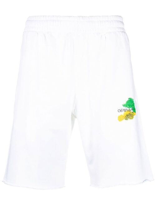 Off-White Brush Arrows raw-cut shorts