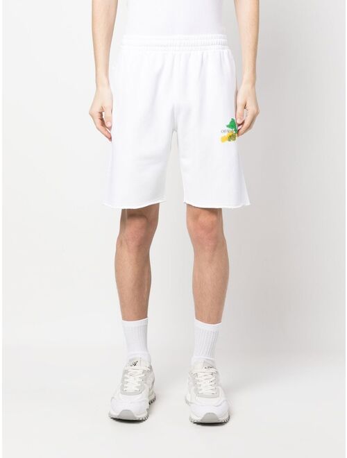 Off-White Brush Arrows raw-cut shorts