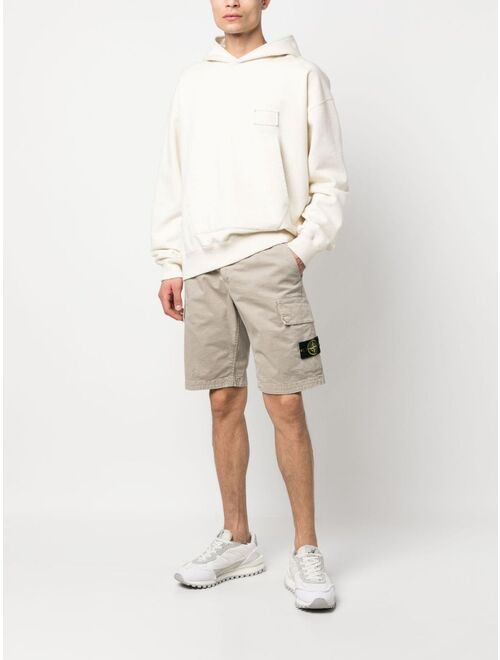 Stone Island logo-patch cotton Bermuda shorts