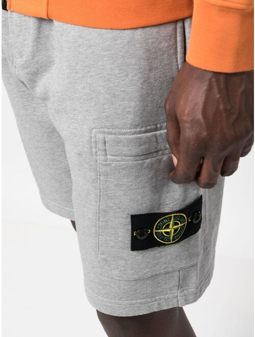 Stone Island logo-patch detail shorts