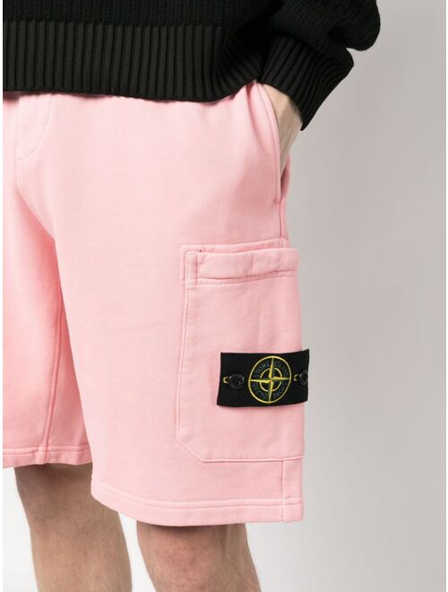 Stone Island side logo-patch detail shorts