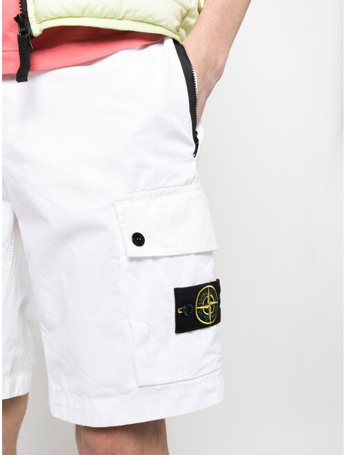 Stone Island logo-patch cargo shorts