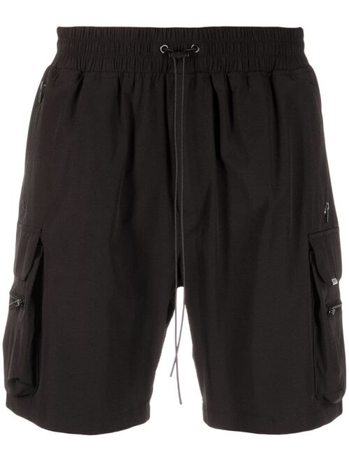 Represent above-knee length cargo shorts