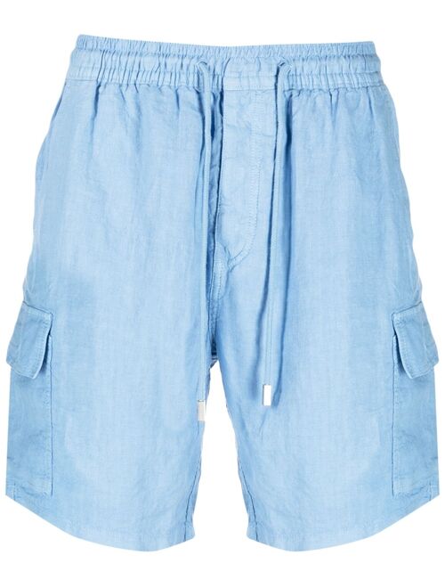 Vilebrequin drawstring linen cargo shorts