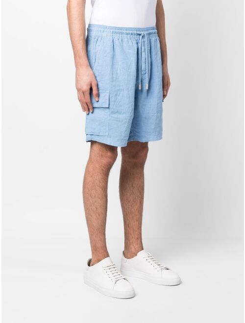 Vilebrequin drawstring linen cargo shorts