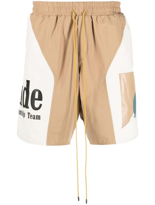 Rhude logo-print track shorts