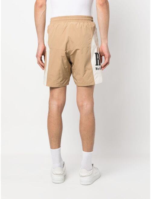 Rhude logo-print track shorts