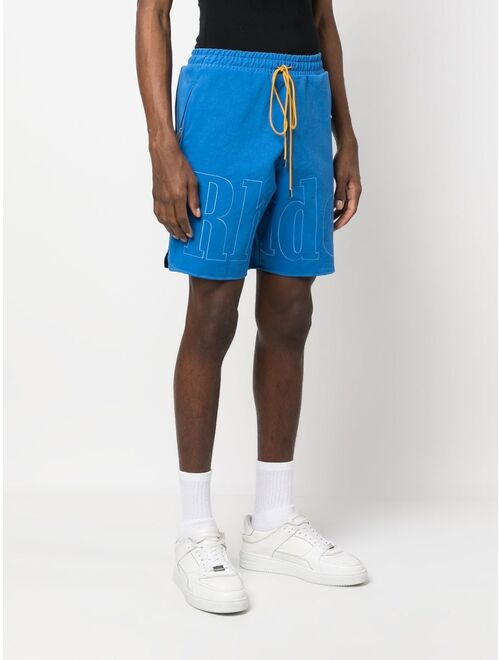 Rhude embroidered-logo drawstring shorts