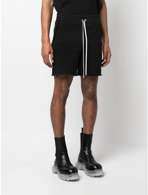 AMIRI logo-print frayed shorts