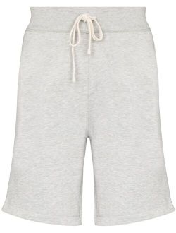 drawstring cotton-blend jersey shorts