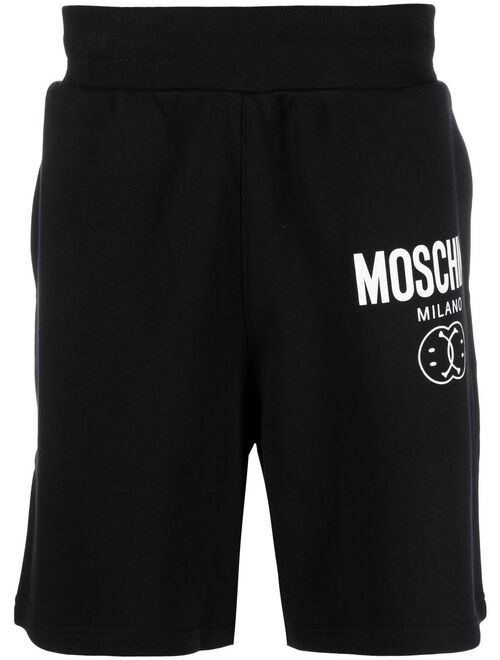 Moschino logo-print track shorts