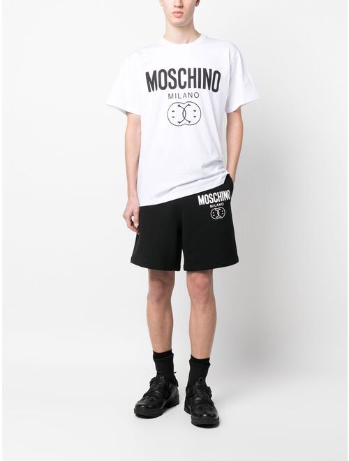 Moschino logo-print track shorts