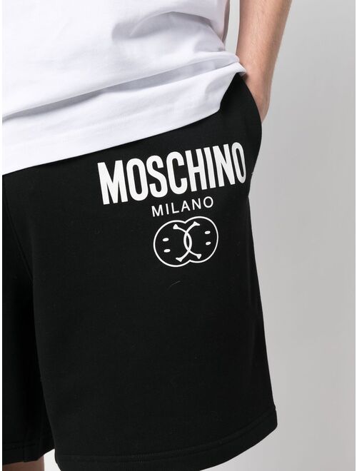 Moschino logo-print track shorts