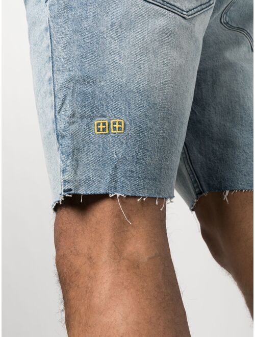 Ksubi logo-patch denim shorts