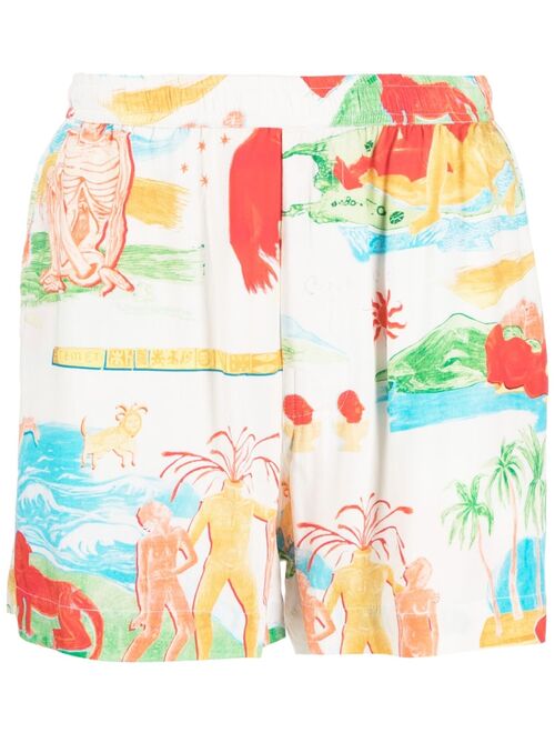 Endless Joy Far Away Places printed shorts