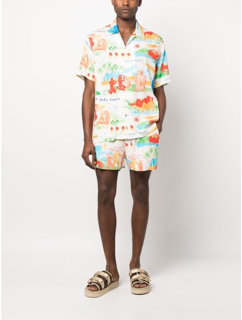 Endless Joy Far Away Places printed shorts