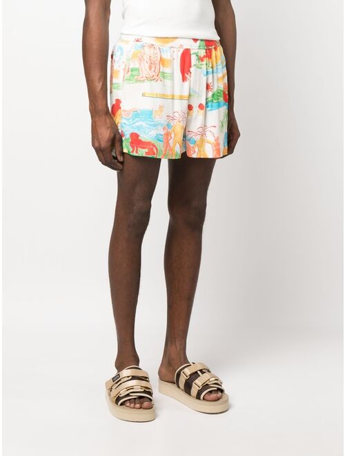 Endless Joy Far Away Places printed shorts