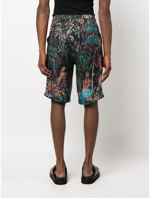 Endless Joy Goa Gajah silk bermuda shorts