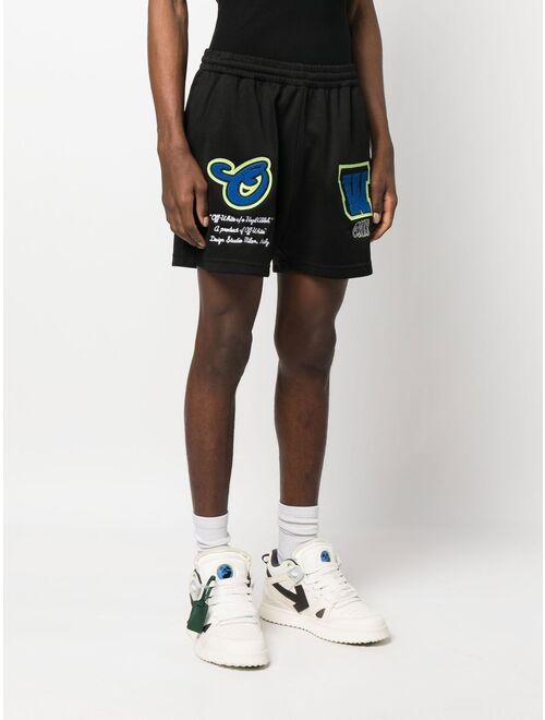 Off-White logo-applique track shorts