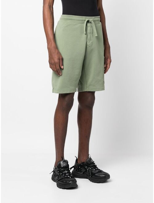 Stone Island Compass-logo cotton track shorts