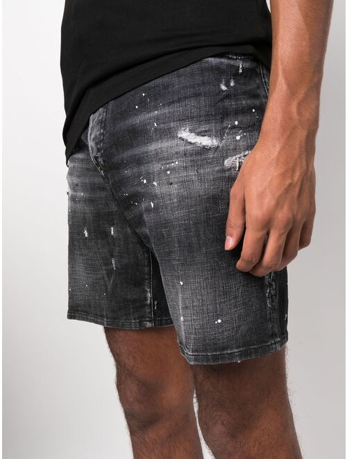 Dsquared2 distressed denim shorts