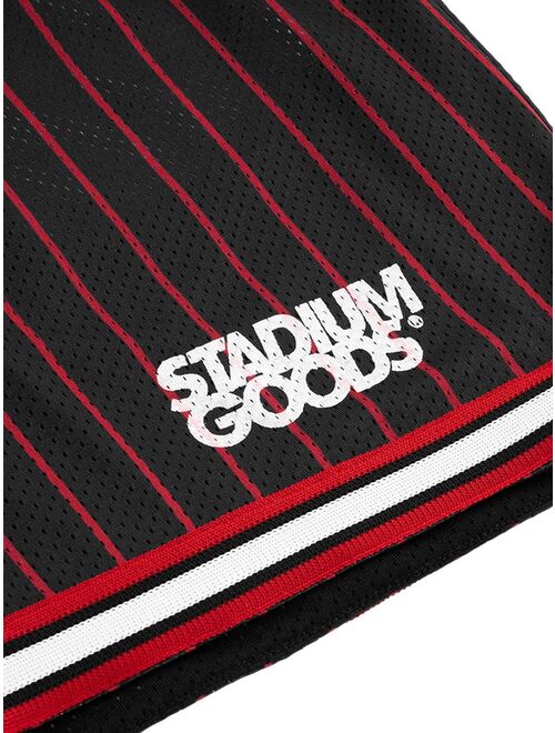 STADIUM GOODS Chi logo-print pinstriped track shorts