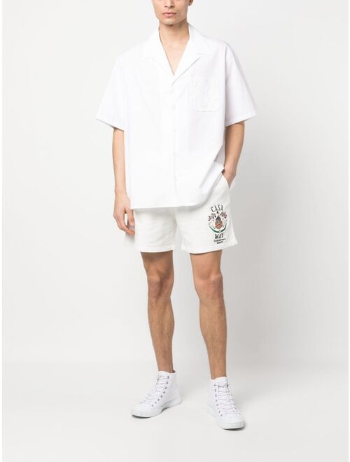 Casablanca logo-embroidered track shorts