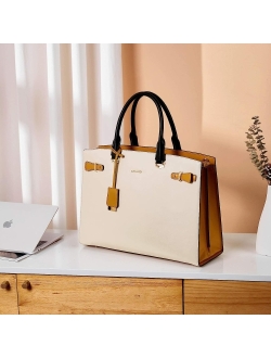 Briefcase for Women 15.6 Inch Genuine Leather Laptop Briefcase Shoulder Work Tote Bag Purse