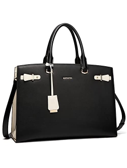 Briefcase for Women 15.6 Inch Genuine Leather Laptop Briefcase Shoulder Work Tote Bag Purse