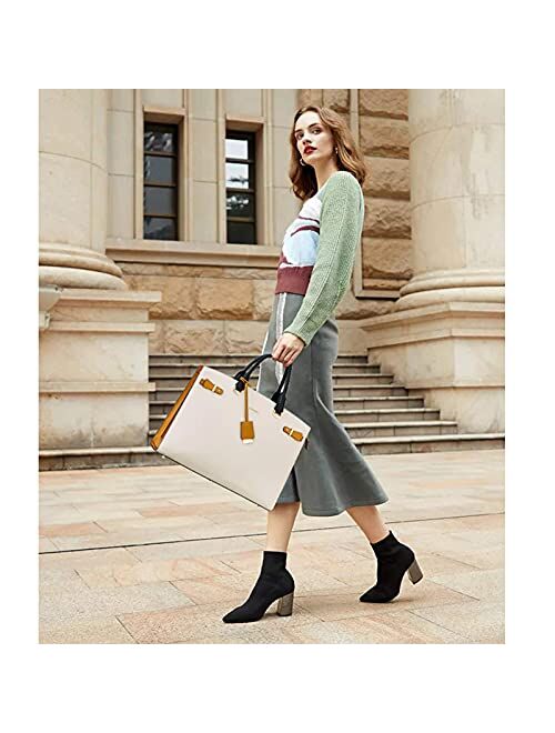 BOSTANTEN Briefcase for Women 15.6 Inch Genuine Leather Laptop Briefcase Shoulder Work Tote Bag Purse