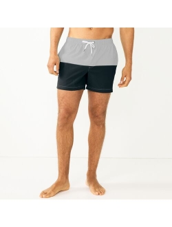 5" Full Elastic-Waistband Swim Trunks