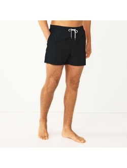 5" Full Elastic-Waistband Swim Trunks