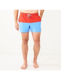 5" Full Elastic-Waistband Swim Trunks