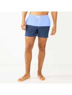 5" Full Elastic-Waistband Swim Trunks