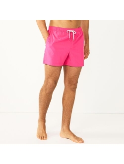 5" Full Elastic-Waistband Swim Trunks