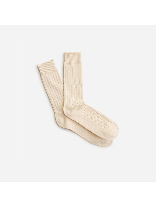 J.Crew Ribbed cotton-blend socks