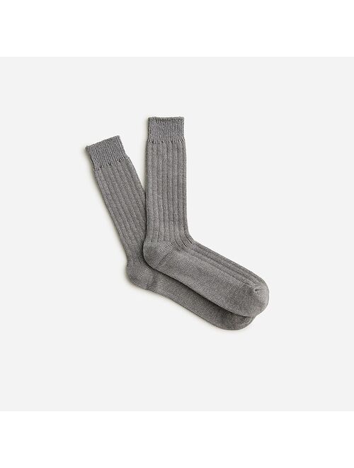 J.Crew Ribbed cotton-blend socks