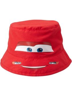 Boys' Mickey Mouse & Cars Lightning McQueen Bucket Hat - Reversible Sun Hat (Age: 12 Months - 7)