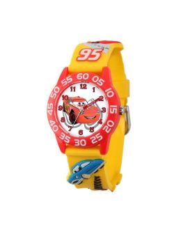 Cars Kids' Plastic Time Teacher Analog Quartz 3D Strap Watch