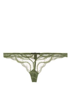 Kiki de Montparnasse mesh-detail lace-trim thong