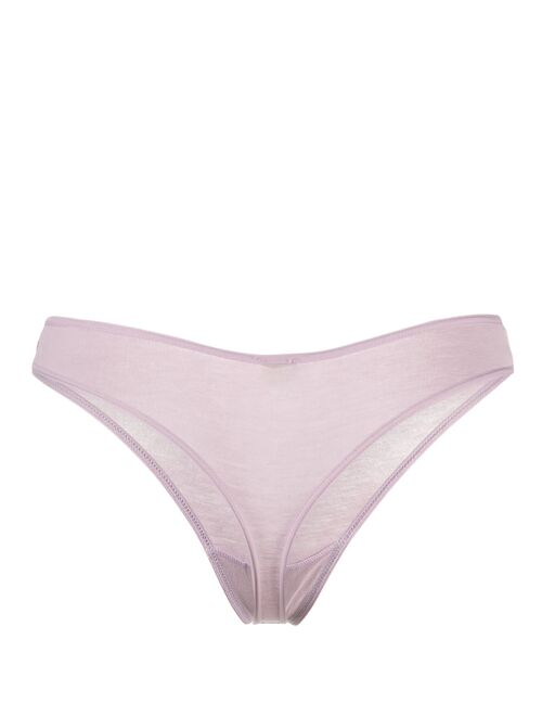 Baserange low-rise semi-sheer thong