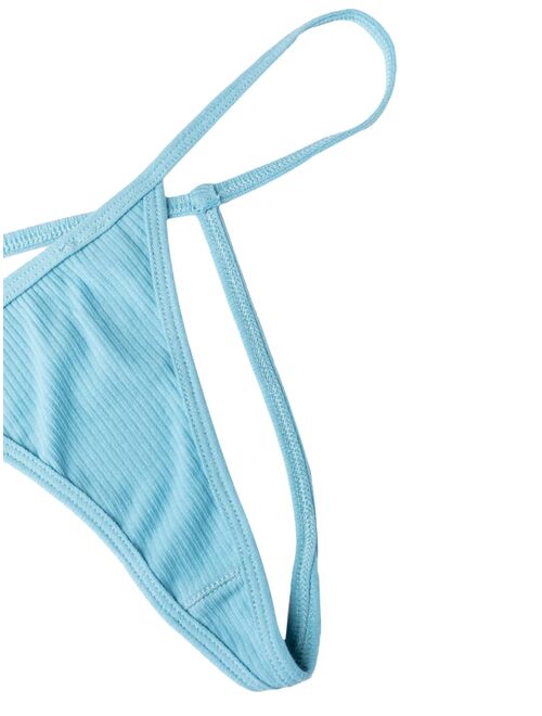 Baserange ribbed-knit organic cotton thong