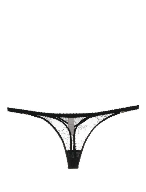 Agent Provocateur gold-tone sheer-lace thong