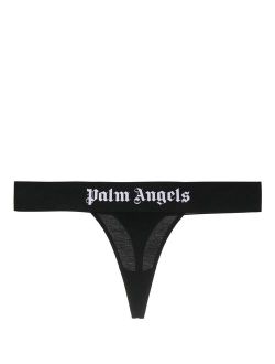 logo-trim stretch-cotton thong