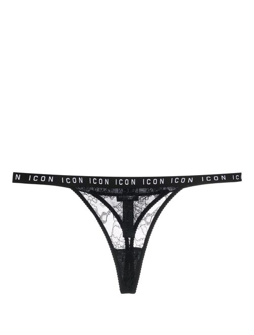 Dsquared2 logo-waist lace thong