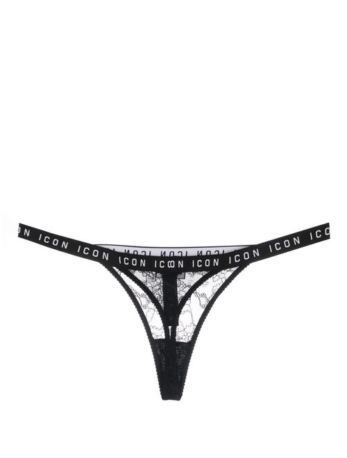 Dsquared2 logo-waist lace thong