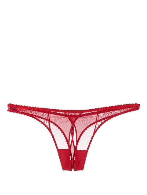 Maison Close lace scallop thong