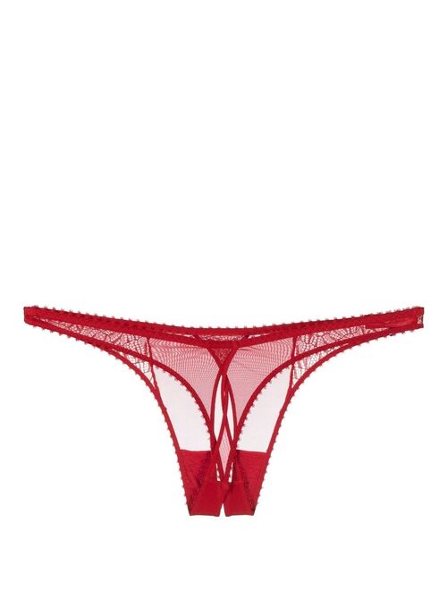 Maison Close lace scallop thong