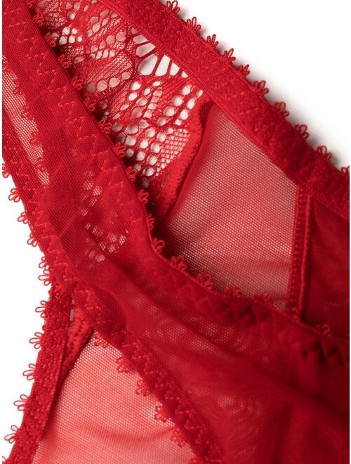 Maison Close lace scallop thong